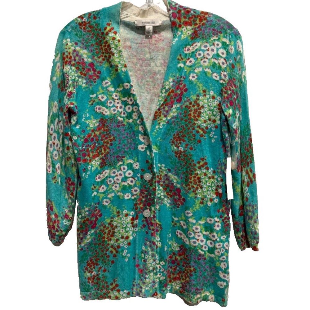 New Madison Hill Women Small Button Cardigan Sweater Cottagecore Coastal Grandma